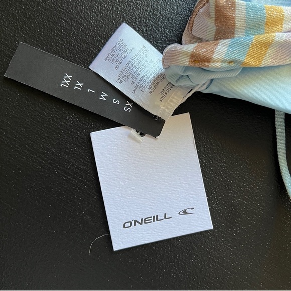 O’Neill Metallic Heidi Stripes Surfside Bralette Bikini Top-NWT-Size Large - Picture 8 of 11